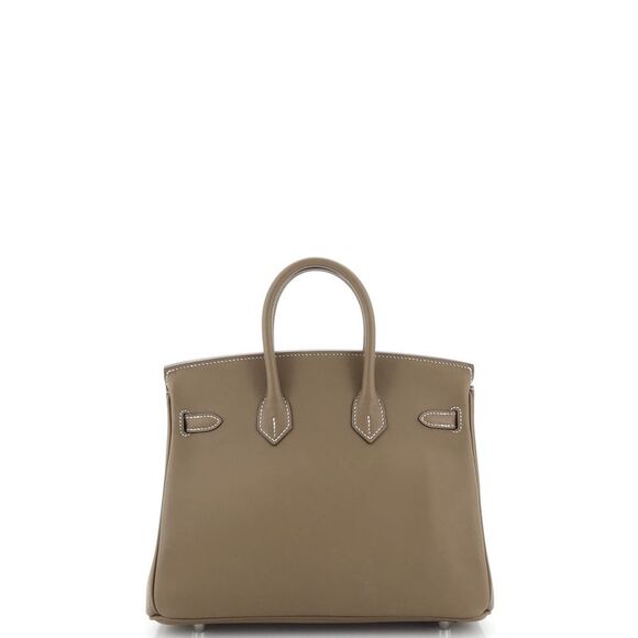 Hermes Birkin Handbag Grey Swift with Palladium Hardware 25 Neutral - Picture 4 of 11